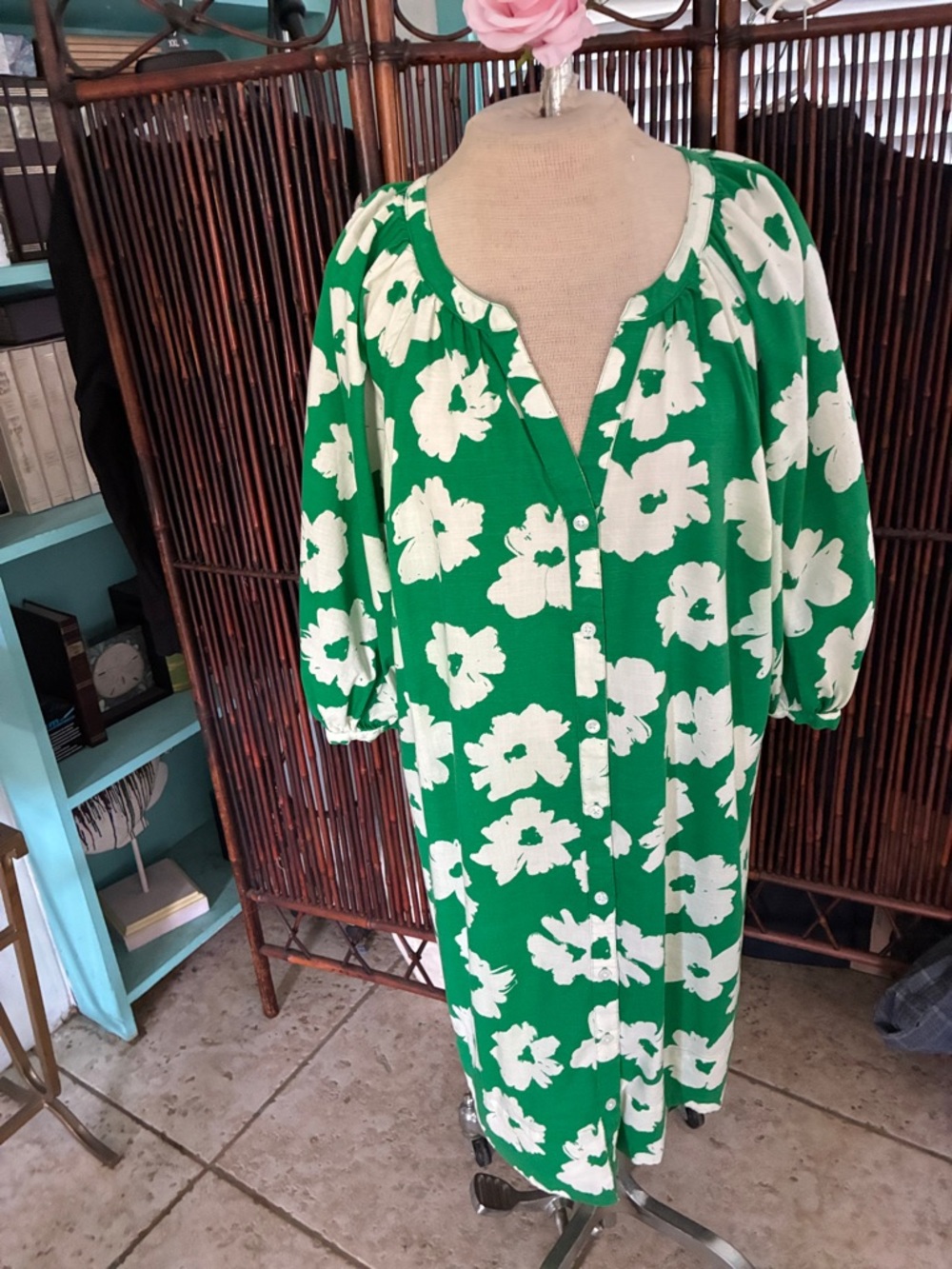 Sonoma  button front 3/4 sleeve dress in plus size.